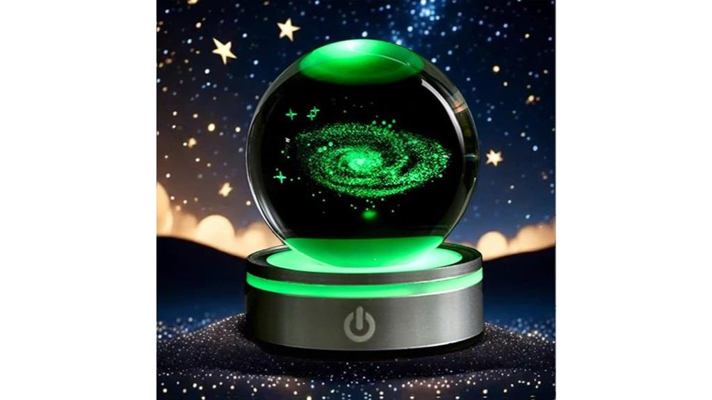 3d galaxy crystal ball