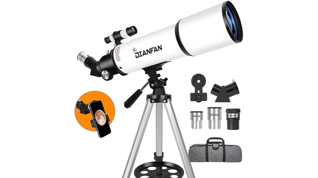 80mm refractor telescope set