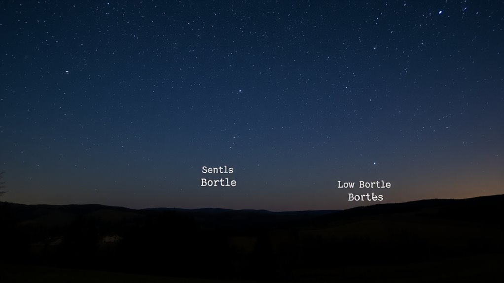 adjust expectations based on bortle