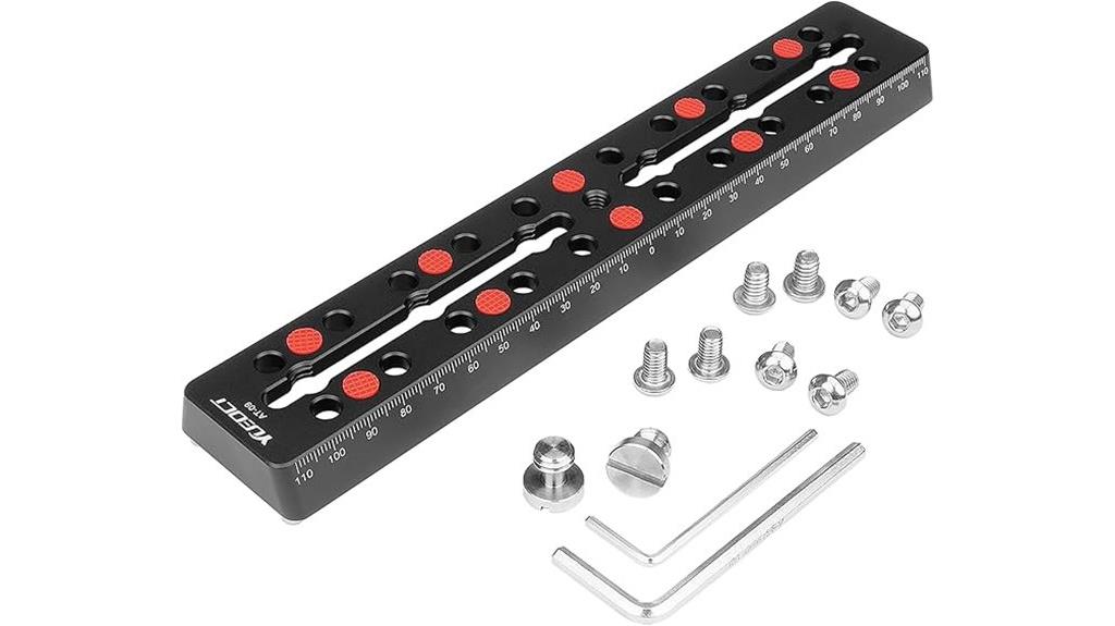 adjustable camera mounting rail