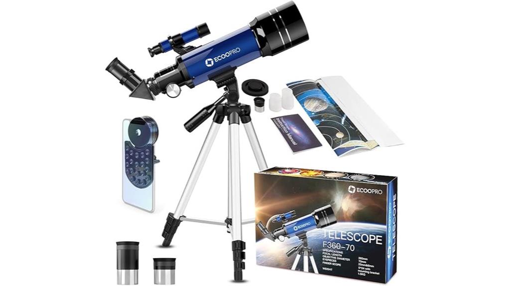 beginner 70mm refractor telescope