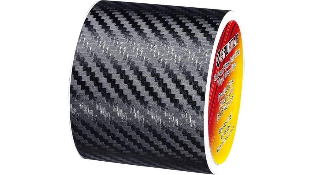 black carbon fiber wrap