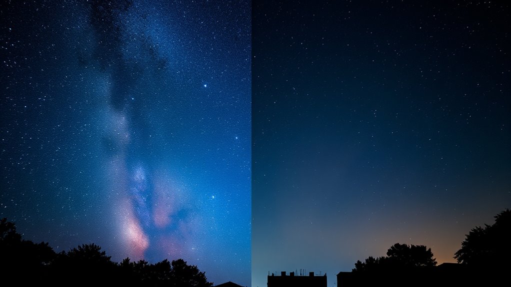 sky brightness impairs stargazing