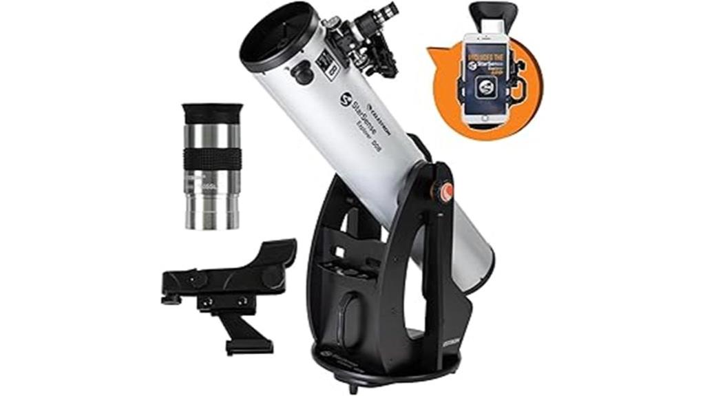 smartphone compatible 8 inch telescope