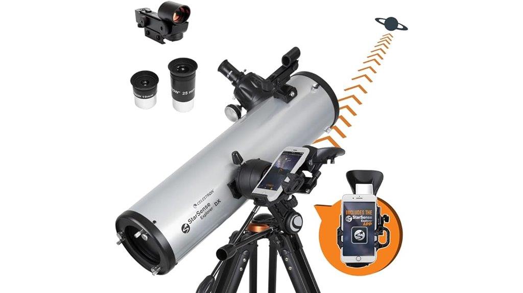 telescope with smartphone dock