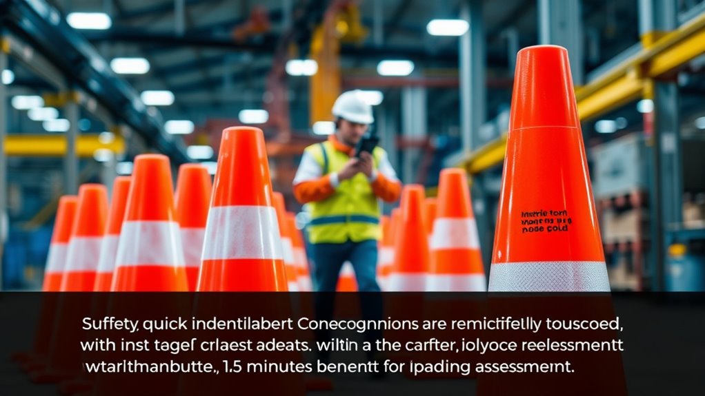 use clear labeled markings