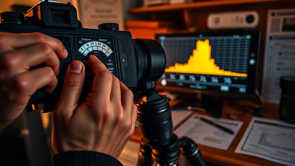 use histogram and light meters