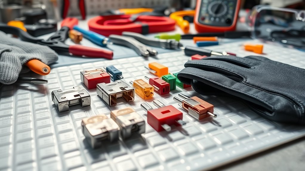 wear gloves and glasses