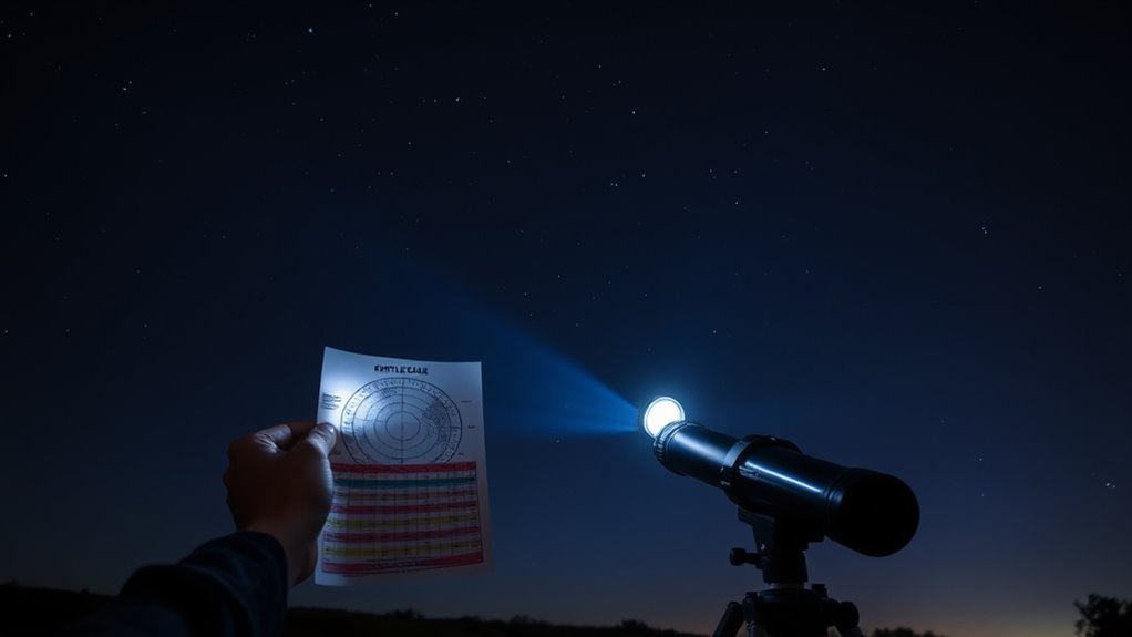 assess sky brightness and filters