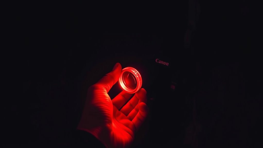 red lights and lens hoods