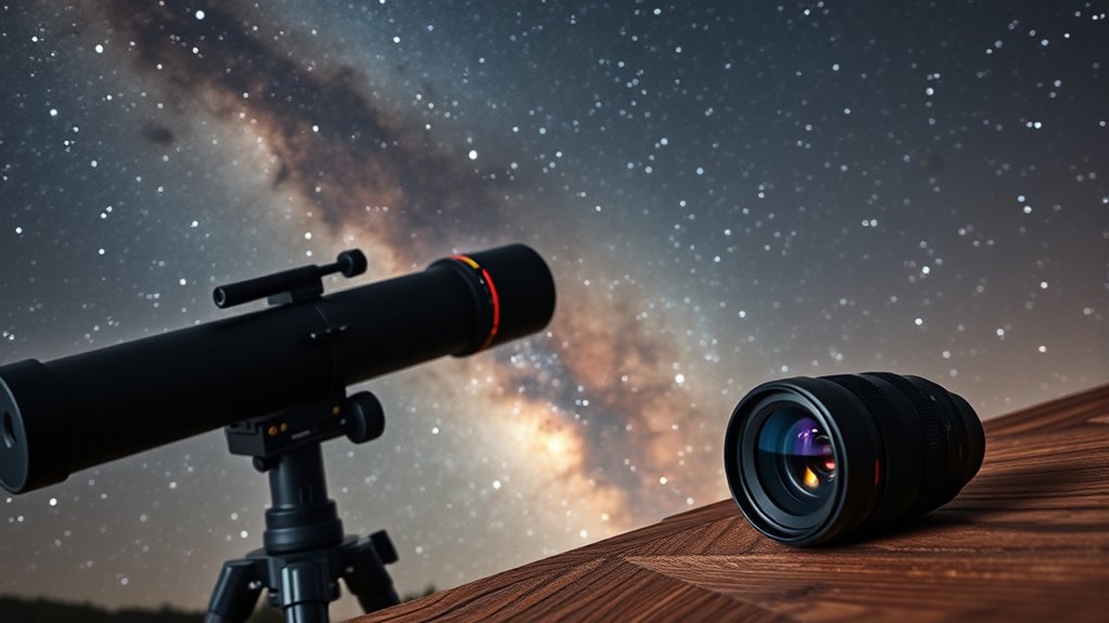 telescope versus camera lens