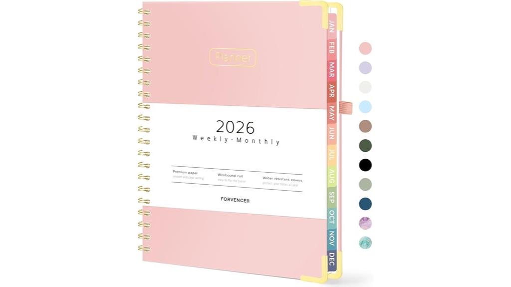 2026 planner hardcover tabs