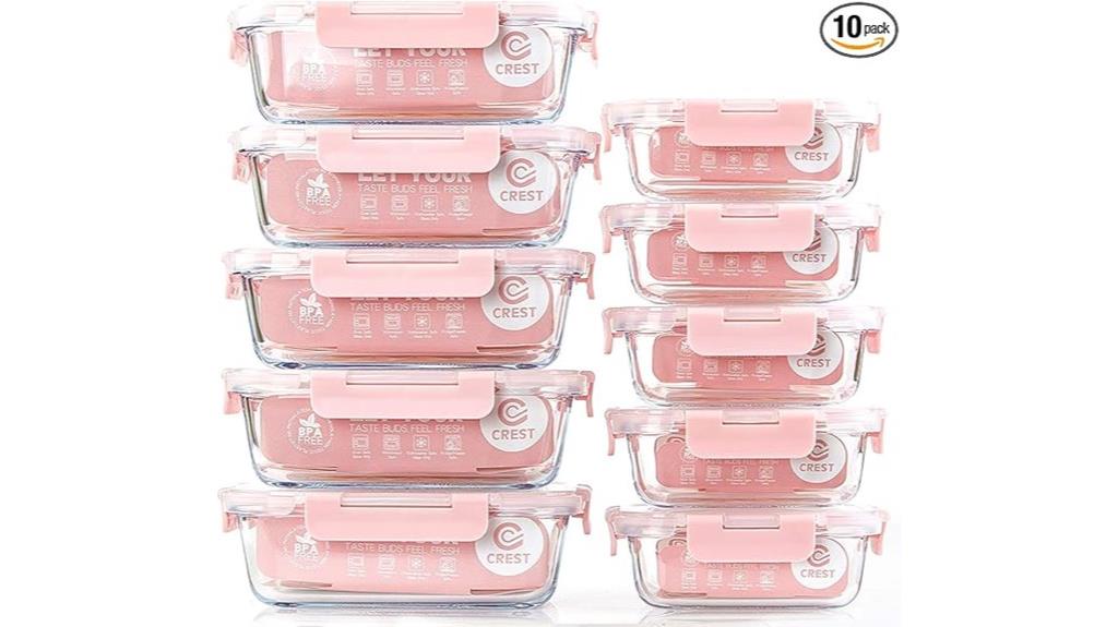 glass containers 10 pack