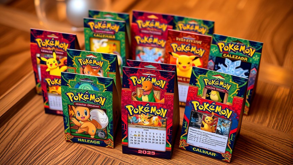 holiday calendar card selection