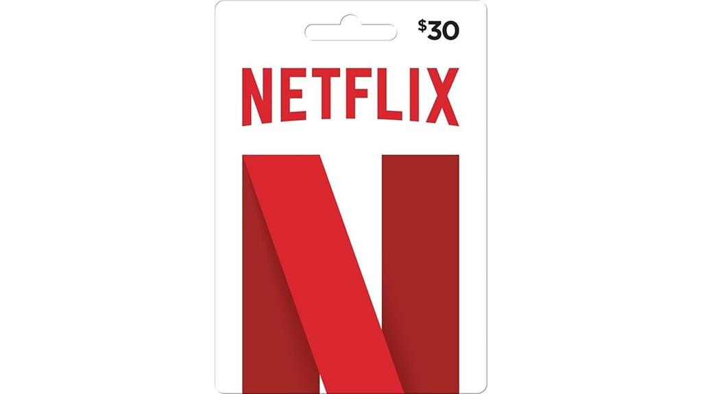 netflix 30 gift card