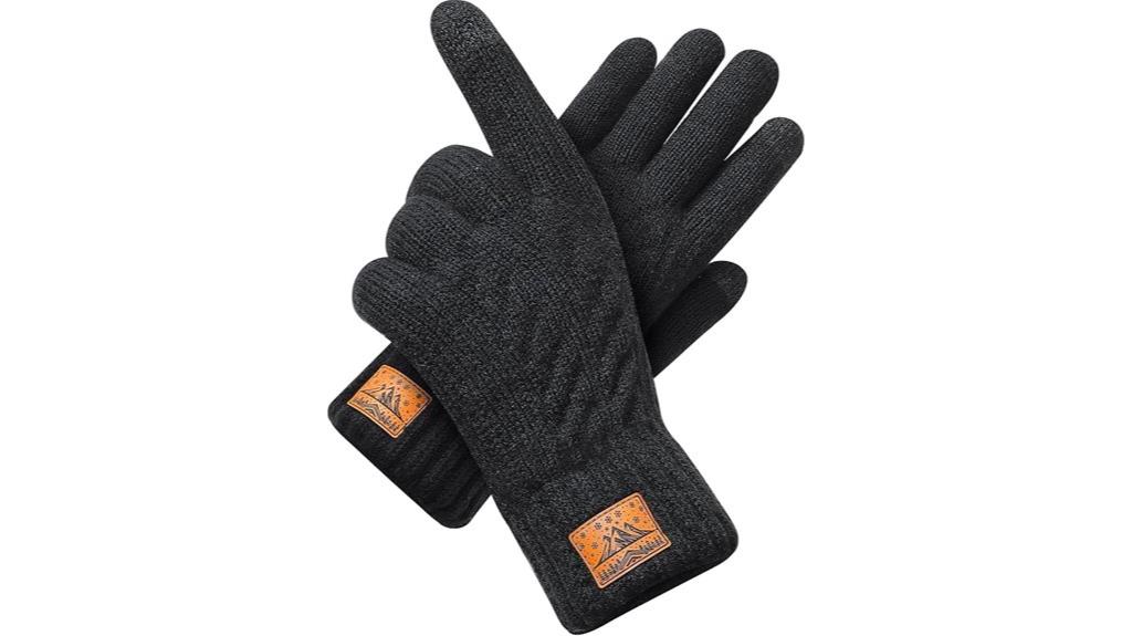 touchscreen wool winter gloves