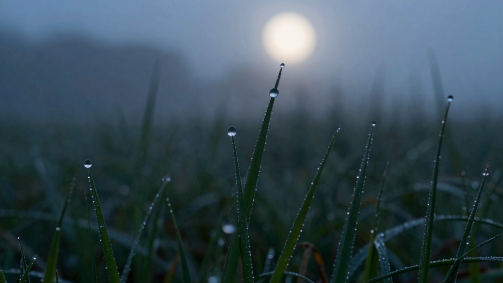 dew forms through condensation