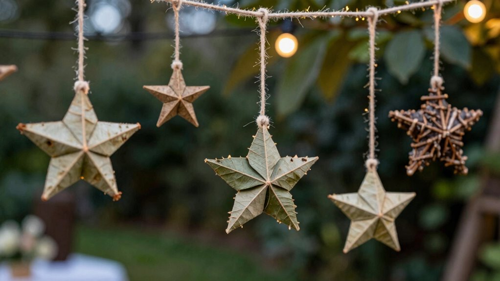 natural eco friendly star decorations