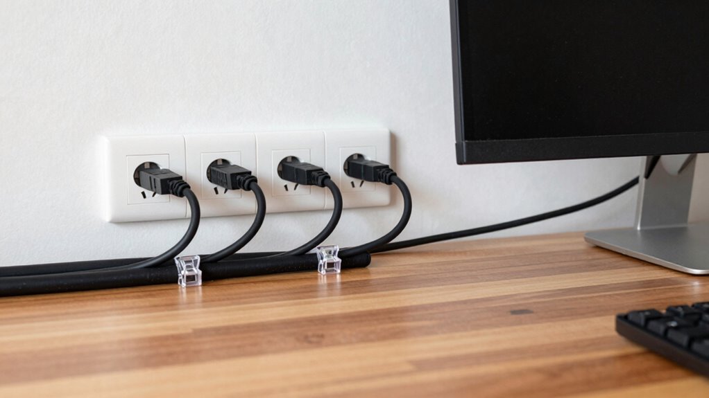 organized safe cable management