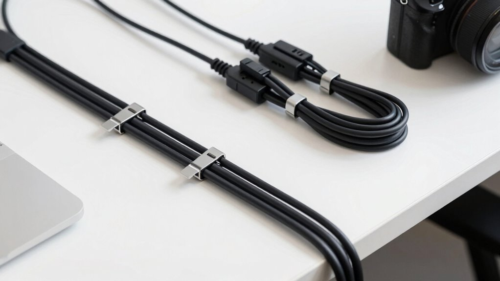 secure organized power cables