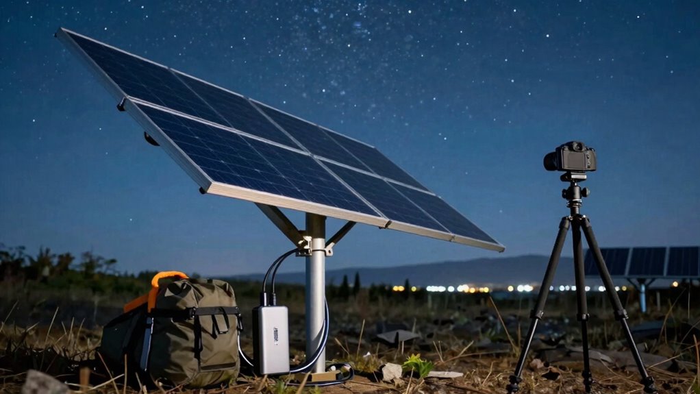 solar setup for night photography