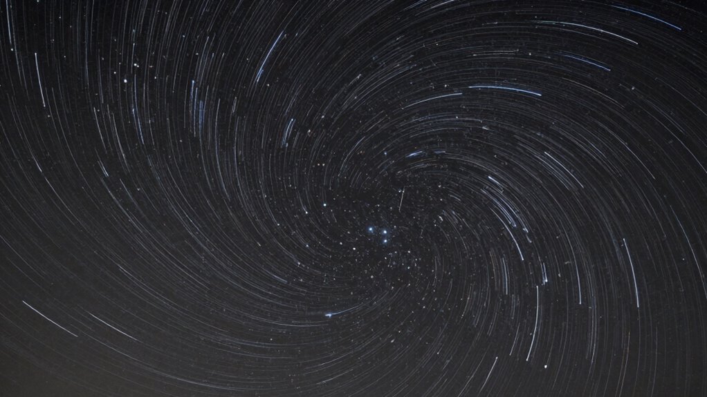 star trails and elliptical stars