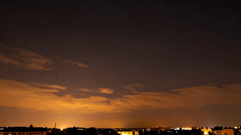 uneven skyglow from artificial lighting