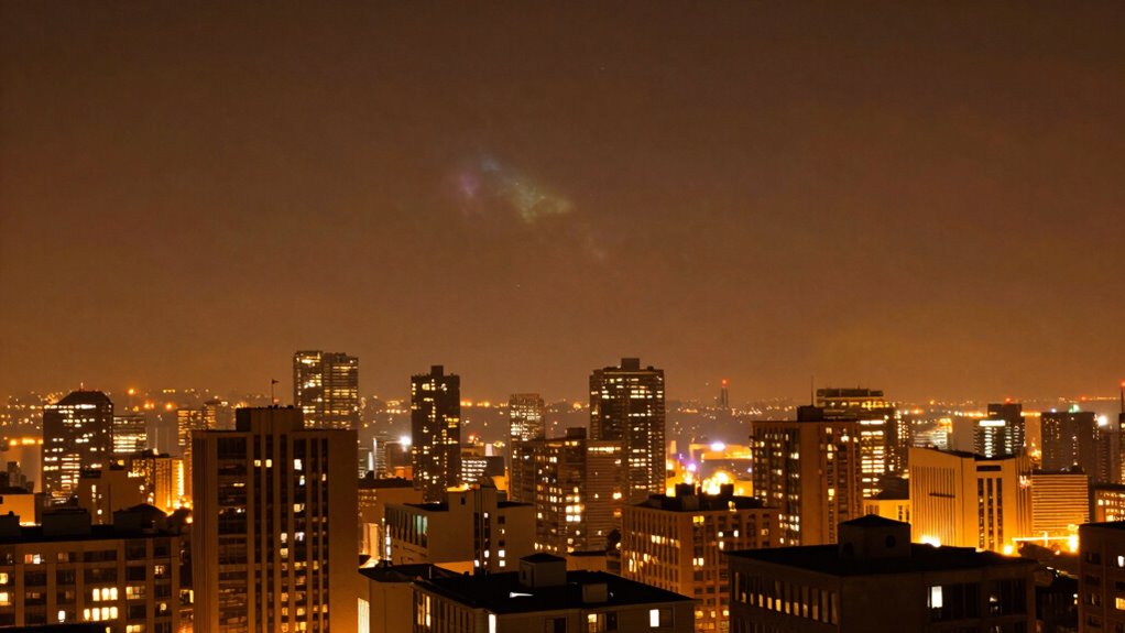 urban light pollution hampers nebula photography