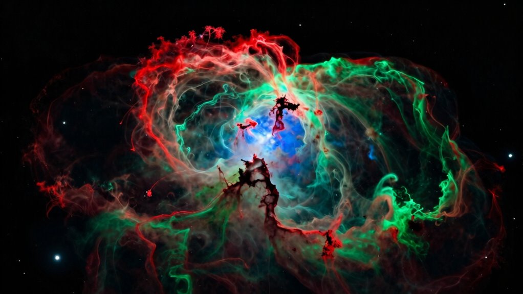 vibrant nebula color composition