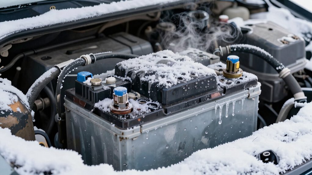 winter battery warning signs