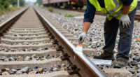 Painting The Sides Of Railroad Rails White To Reduce Derailment