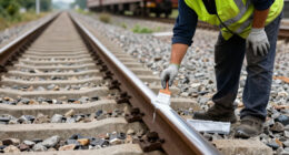 Painting The Sides Of Railroad Rails White To Reduce Derailment