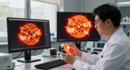 Sun Releases Strong Flare