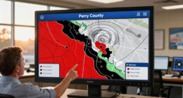 Tornado warning issued for parts of Perry County
