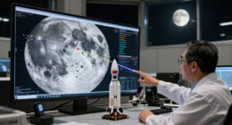 Upper stage impacting the moon on 2026 August 5